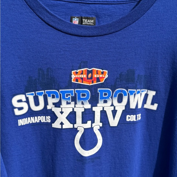 Indianapolis COLTS Men’s T-Shirt XL X-Large Super Bowl XLIV NFL Team Apparel - Picture 3 of 5